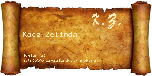Kacz Zelinda névjegykártya